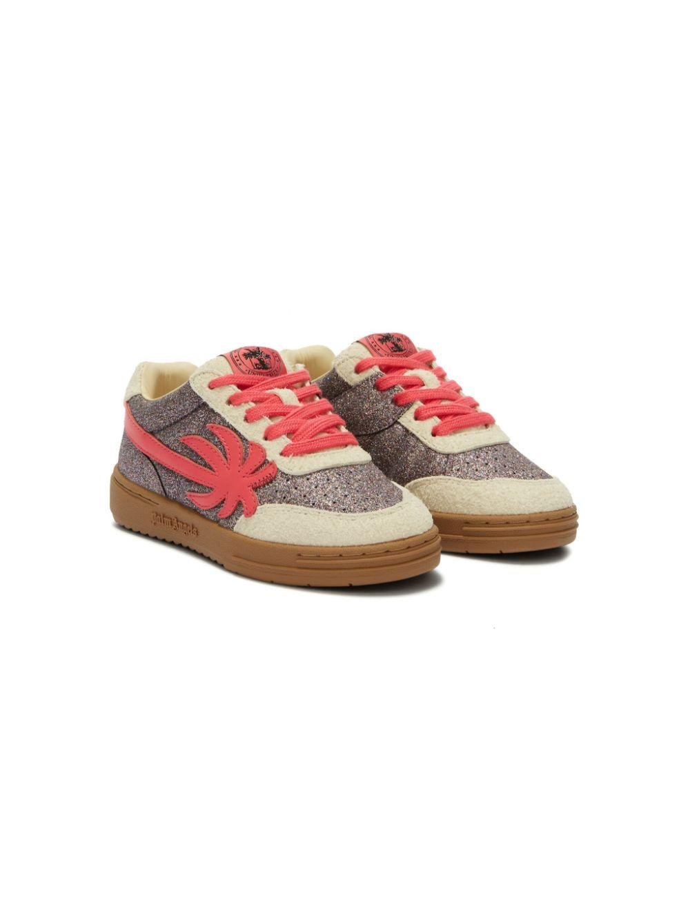 Sneakers Palm Beach University per bambina Palm Angels Kids argento con suola in gomma - Rubino Kids
