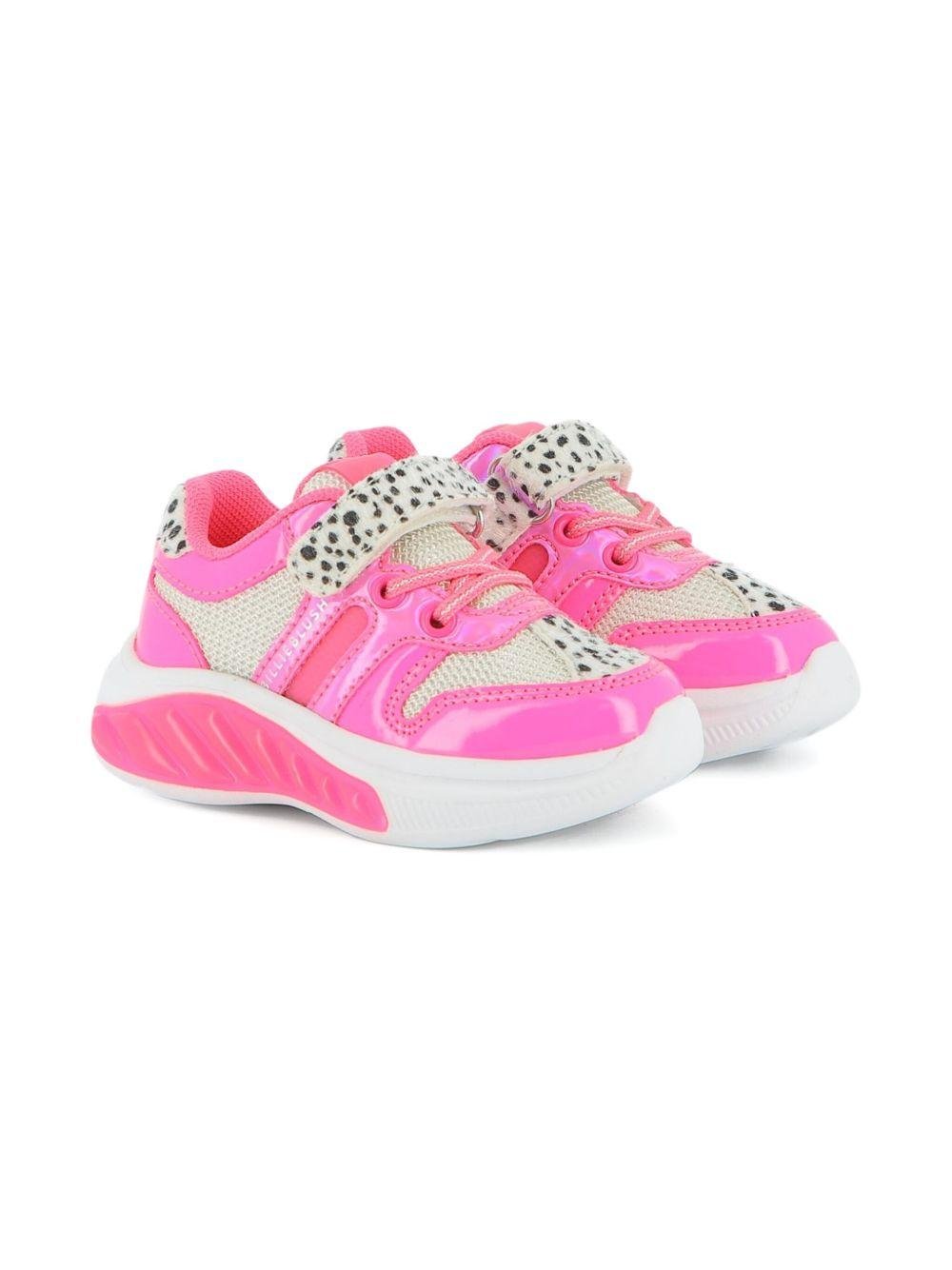 Sneakers per bambina Billieblush animalier con stampa leopardata - Rubino Kids