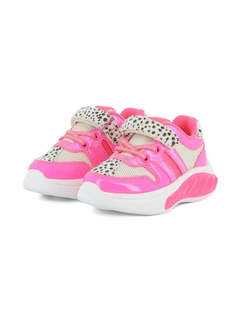 Sneakers per bambina Billieblush animalier con stampa leopardata - Rubino Kids