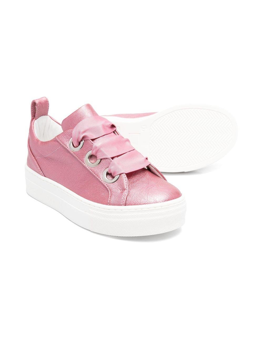Sneakers per bambina Colorichiari rosa con soletta in pelle con logo - Rubino Kids