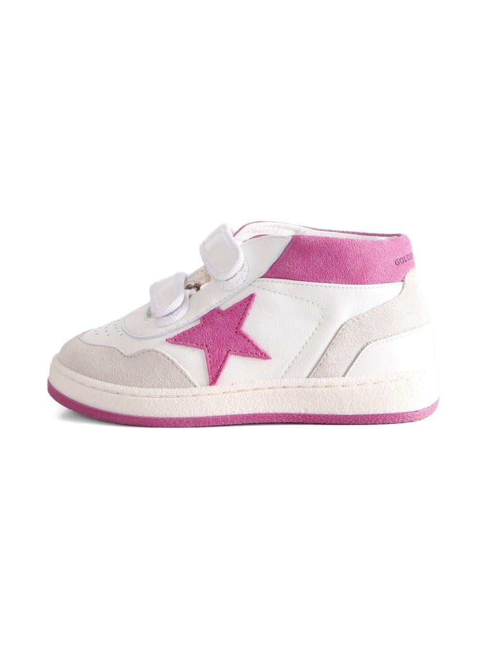Sneakers per bambina Golden Goose Kids bianco con cinturino decorato con stella - Rubino Kids