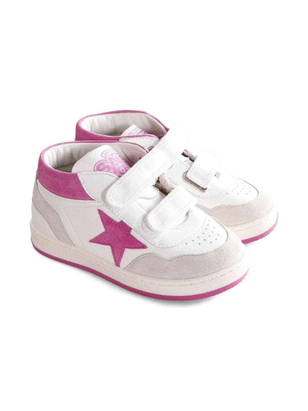 Sneakers per bambina Golden Goose Kids bianco con cinturino decorato con stella - Rubino Kids