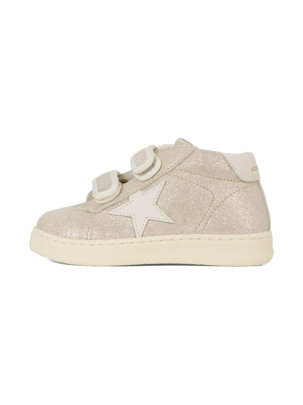 Sneakers per bambina Golden Goose Kids Glitter Stars rosa con effetto glitter - Rubino Kids