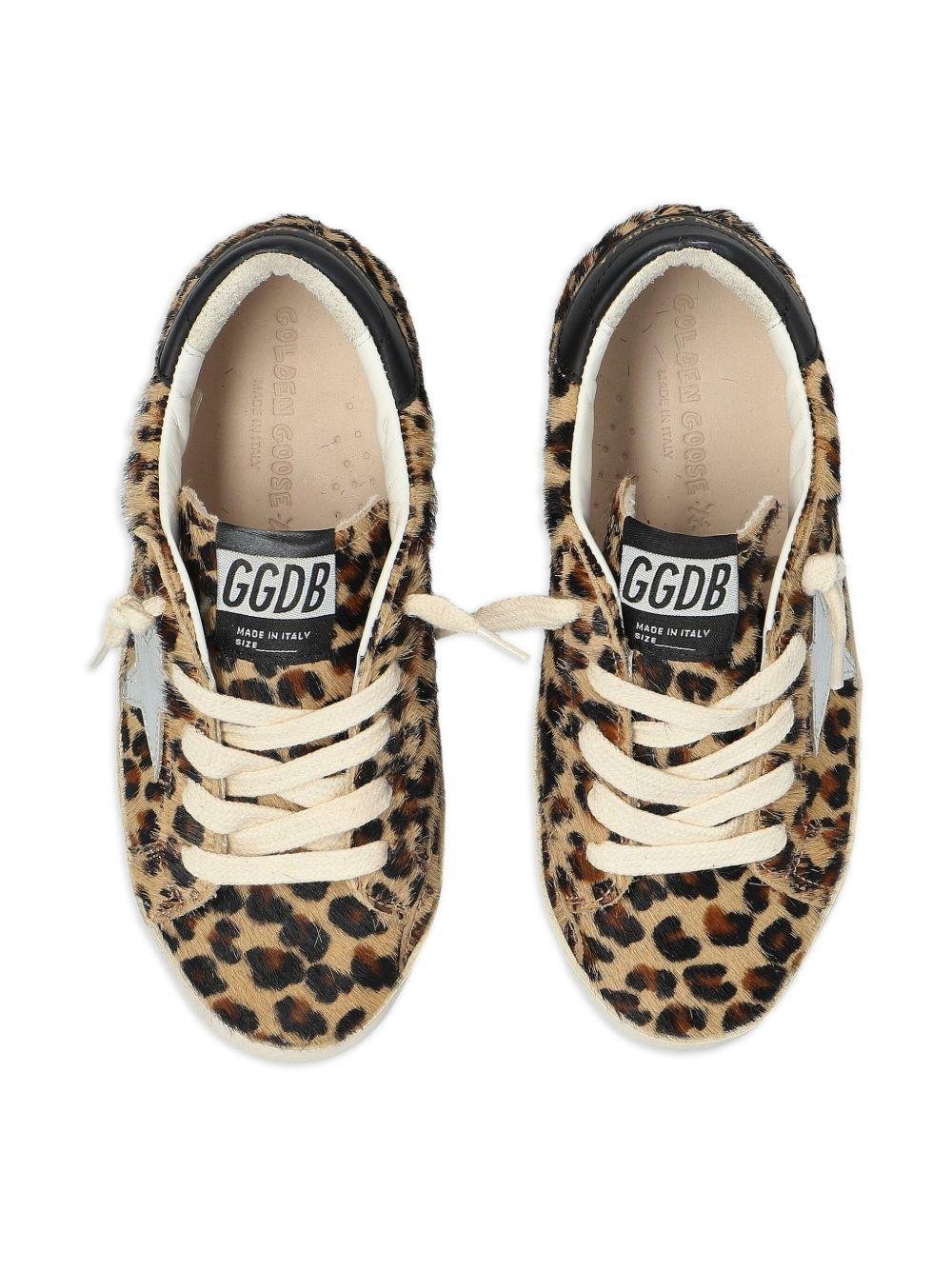 Sneakers per bambina Golden Goose Kids Super - star Classic With List marrone leopardate - Rubino Kids