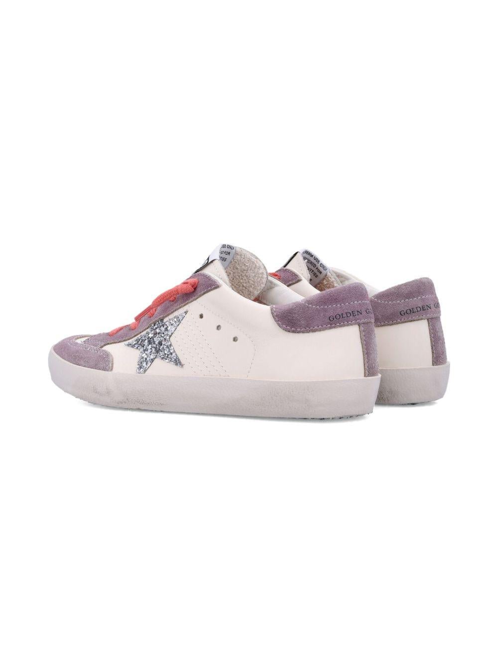 Sneakers per bambina Golden Goose Kids Superstar bianco con dettaglio stella glitter - Rubino Kids