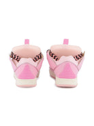 Sneakers per bambina Lanvin Enfant rosa con lacci oversize a zigzag - Rubino Kids