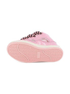 Sneakers per bambina Lanvin Enfant rosa con lacci oversize a zigzag - Rubino Kids