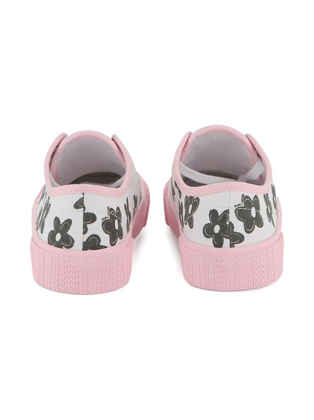 Sneakers per bambina The Marc Jacobs Kids rosa con stampa floreale - Rubino Kids