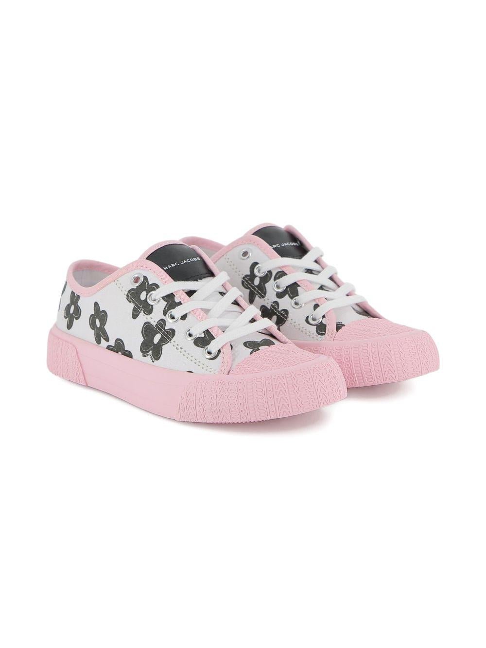 Sneakers per bambina The Marc Jacobs Kids rosa con stampa floreale - Rubino Kids