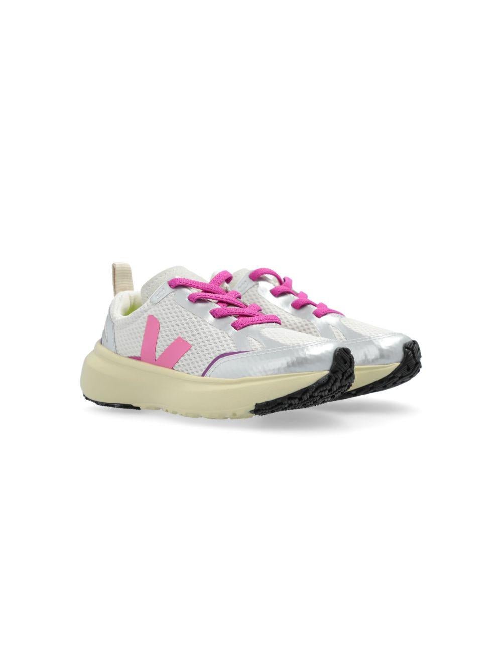 Sneakers per bambina VEJA Kids Canary bianco con chiusura con lacci - Rubino Kids