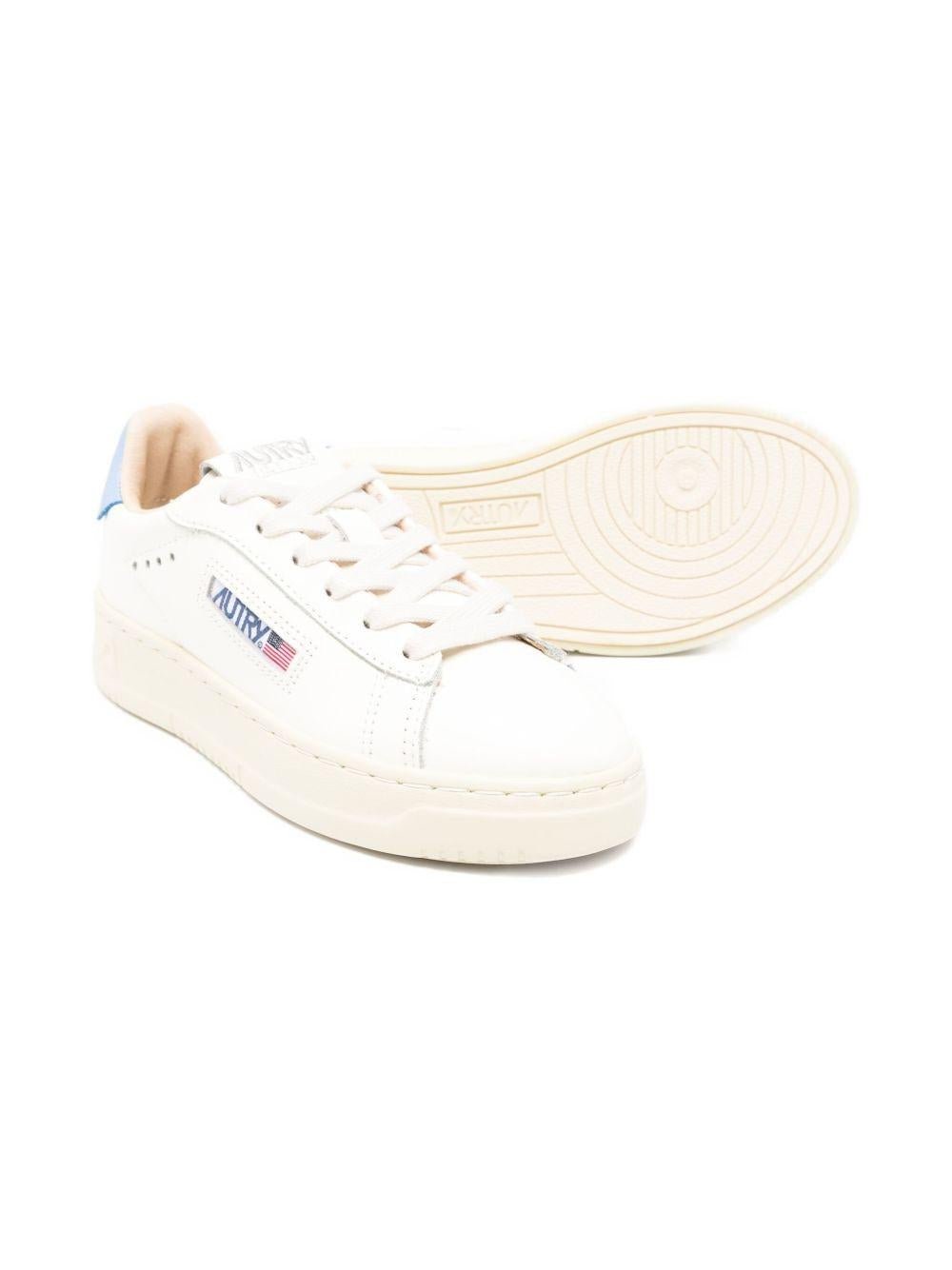 Sneakers per bambini Autry Kids bianco in pelle Dallas - Rubino Kids