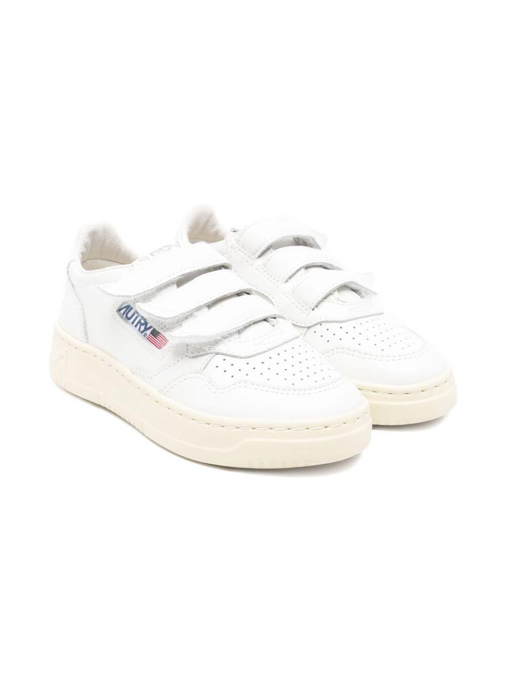 Sneakers per bambini Autry Kids bianco in pelle Medalist - Rubino Kids