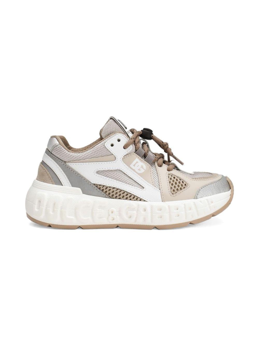 Sneakers per bambini Dolce & Gabbana Kids beige con suola chunky - Rubino Kids