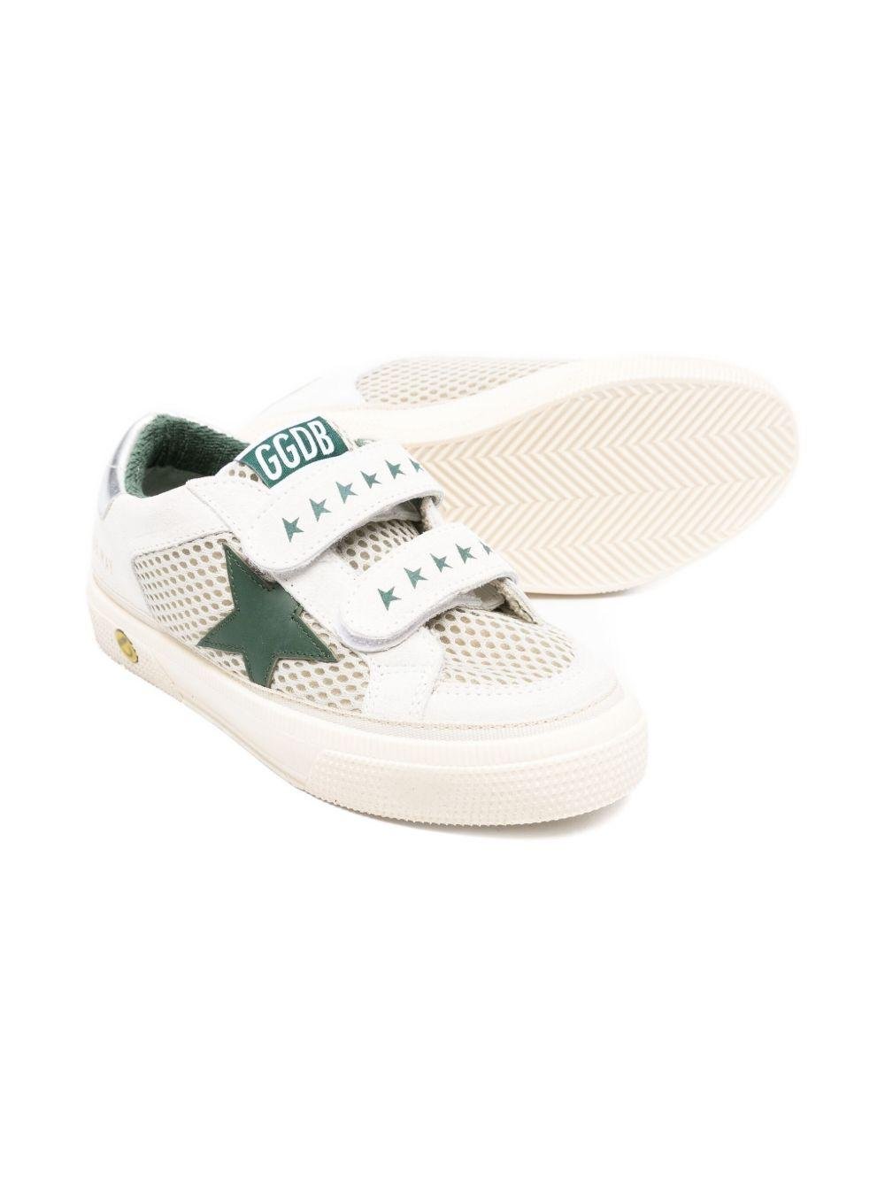 Sneakers per bambini Golden Goose Kids bianche con chiusure a strappo - Rubino Kids