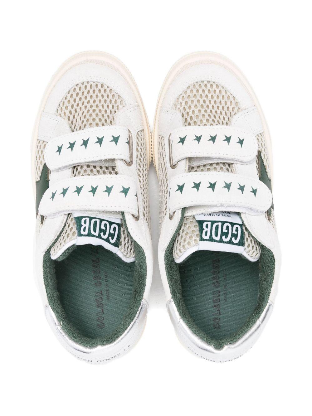 Sneakers per bambini Golden Goose Kids bianche con chiusure a strappo - Rubino Kids