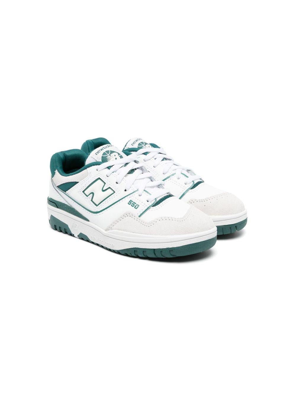 Sneakers per bambini New Balance Kids 550 bianco in pelle - Rubino Kids
