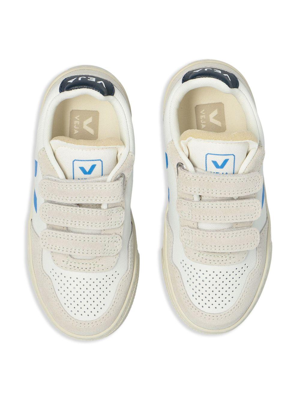 Sneakers per bambini Veja Kids bianche con chiusura frontale a strappo - Rubino Kids