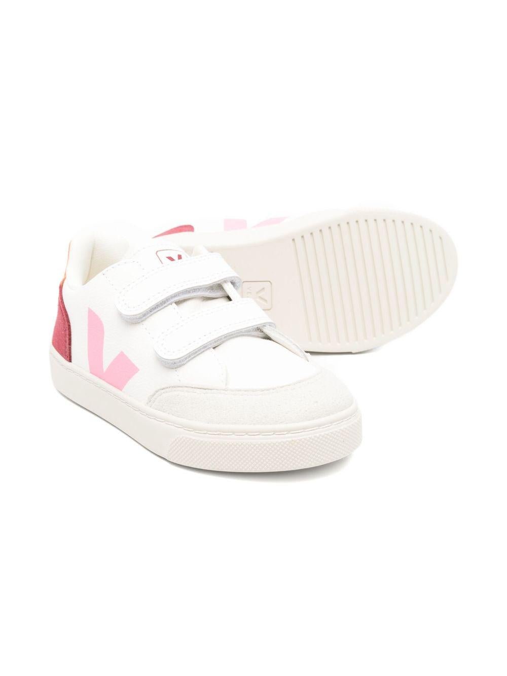 Sneakers per bambini VEJA Kids bianco con dettaglio logo V - Rubino Kids