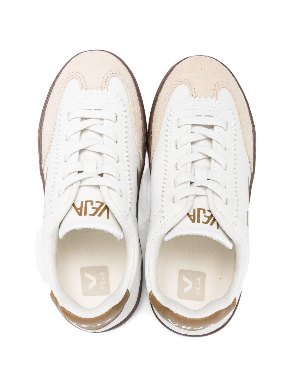 Sneakers per bambini VEJA Kids small Volley bianche con inserti a contrasto - Rubino Kids