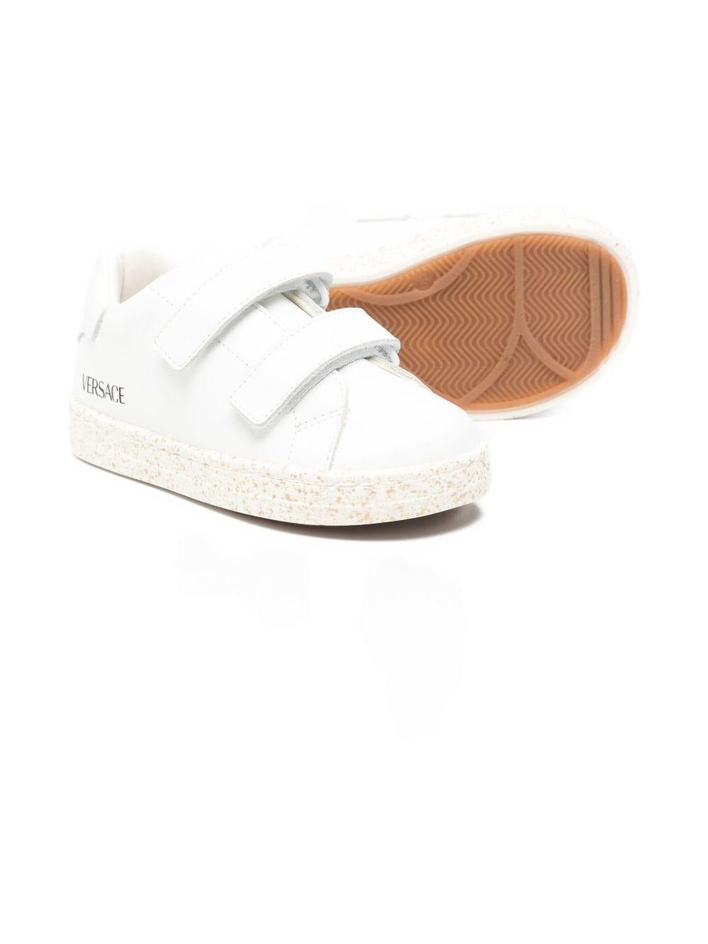 Sneakers per bambini Versace Kids bianco con chiusura a strappo - Rubino Kids