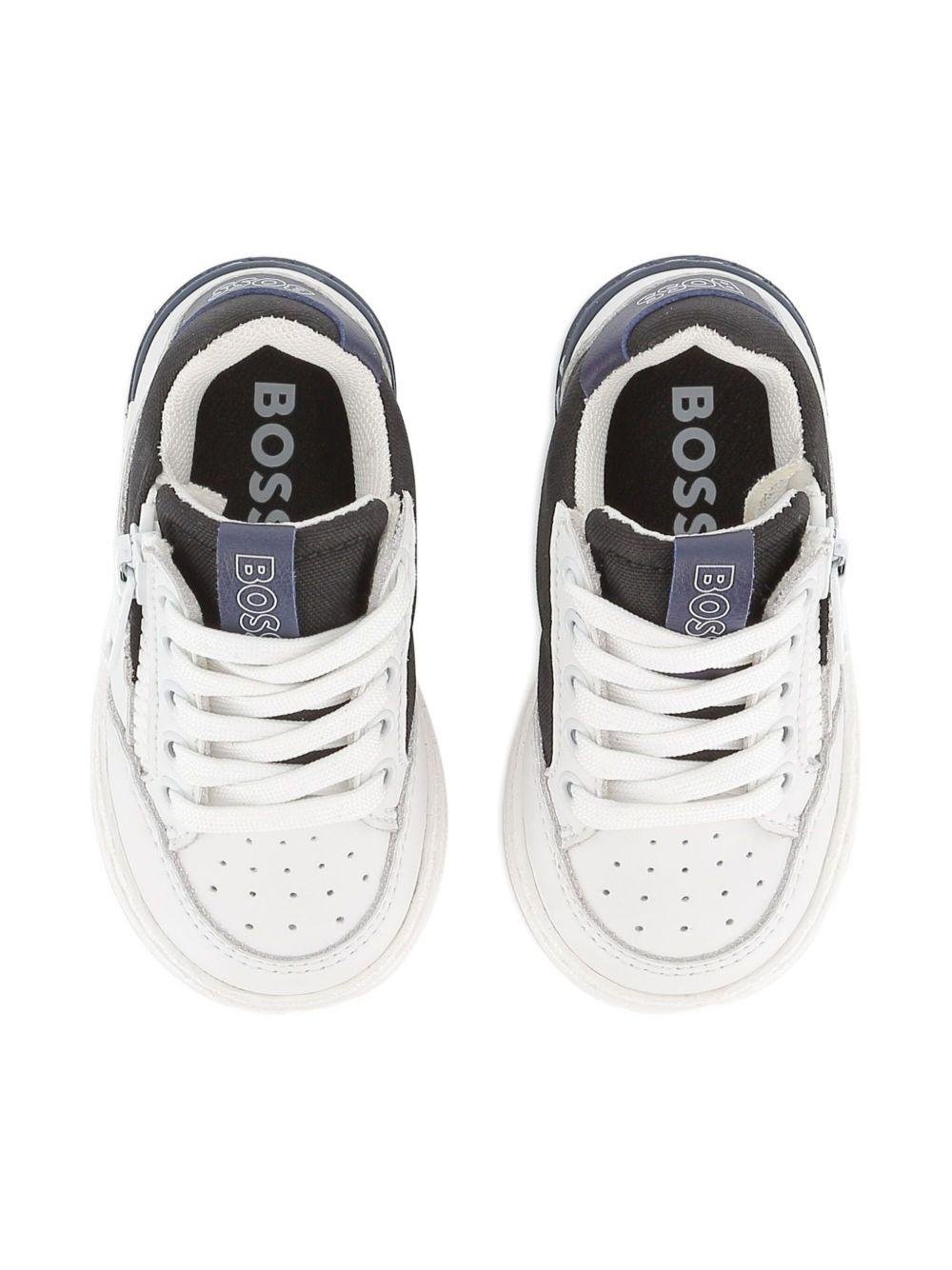 Sneakers per bambino BOSS Kids bianche con design a inserti - Rubino Kids