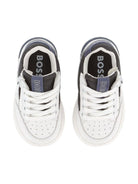 Sneakers per bambino BOSS Kids bianche con design a inserti - Rubino Kids