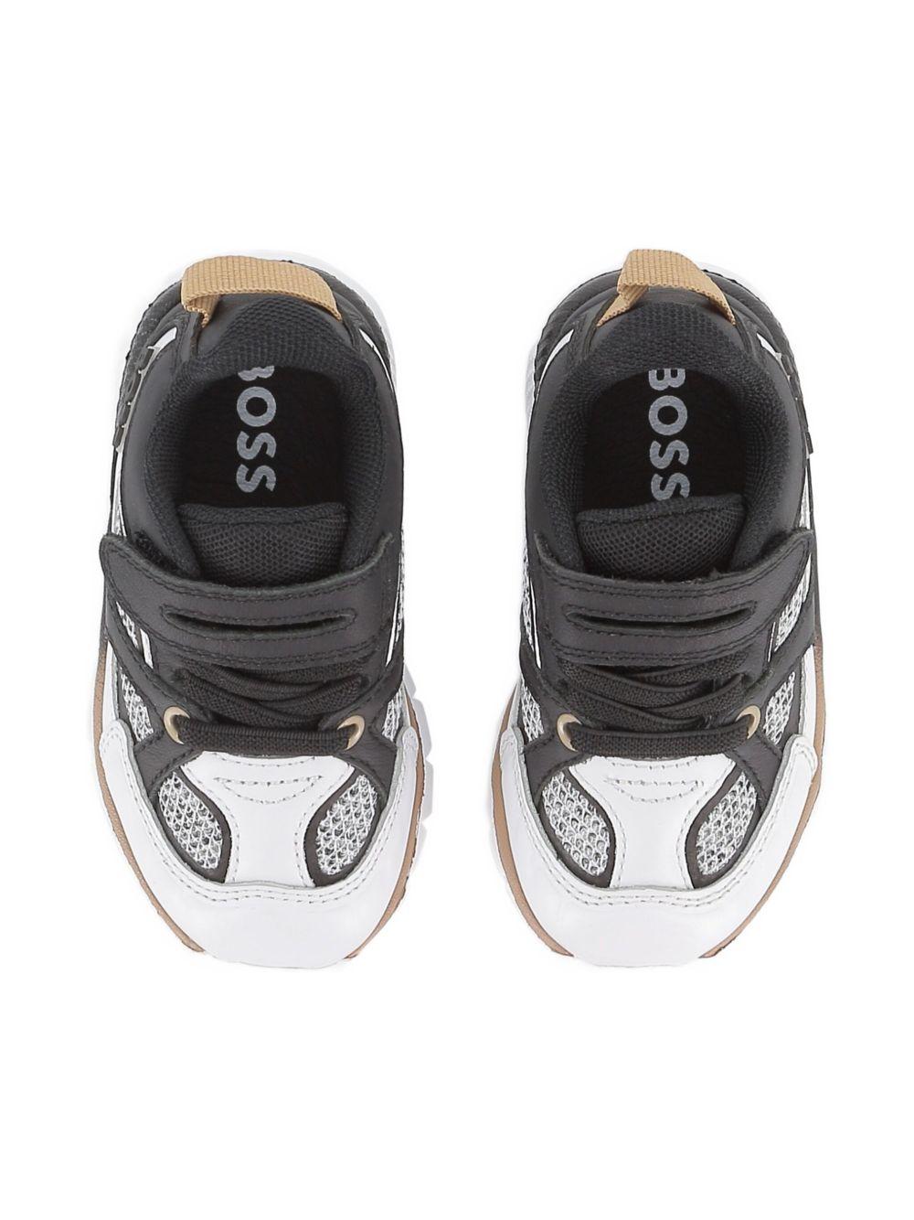 Sneakers per bambino Boss Kids multicolore con inserti in rete - Rubino Kids