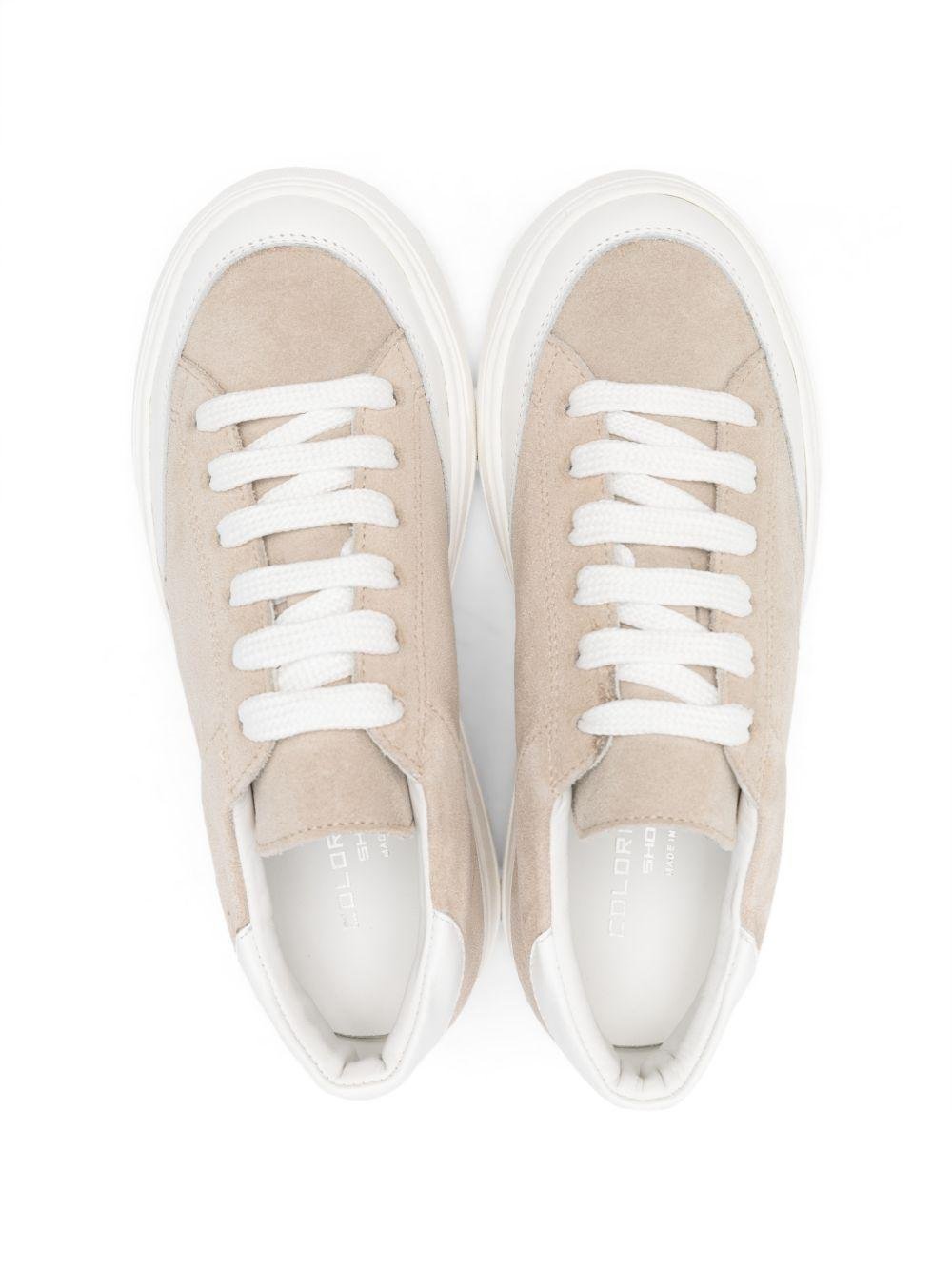 Sneakers per bambino Colorichiari beige con inserti in pelle scamosciata - Rubino Kids