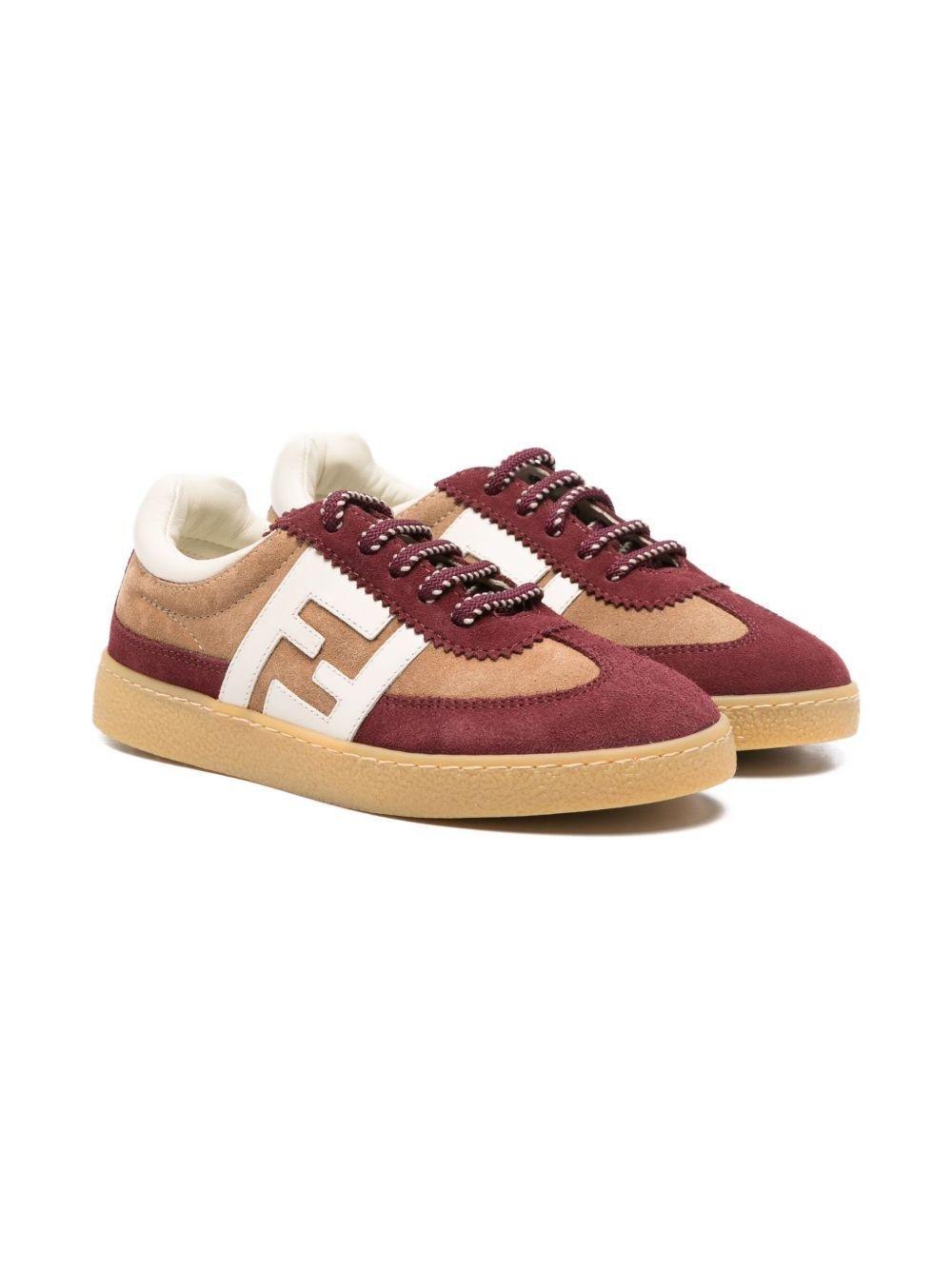 Sneakers per bambino Fendi Kids multicolore con chiusura lacci - Rubino Kids