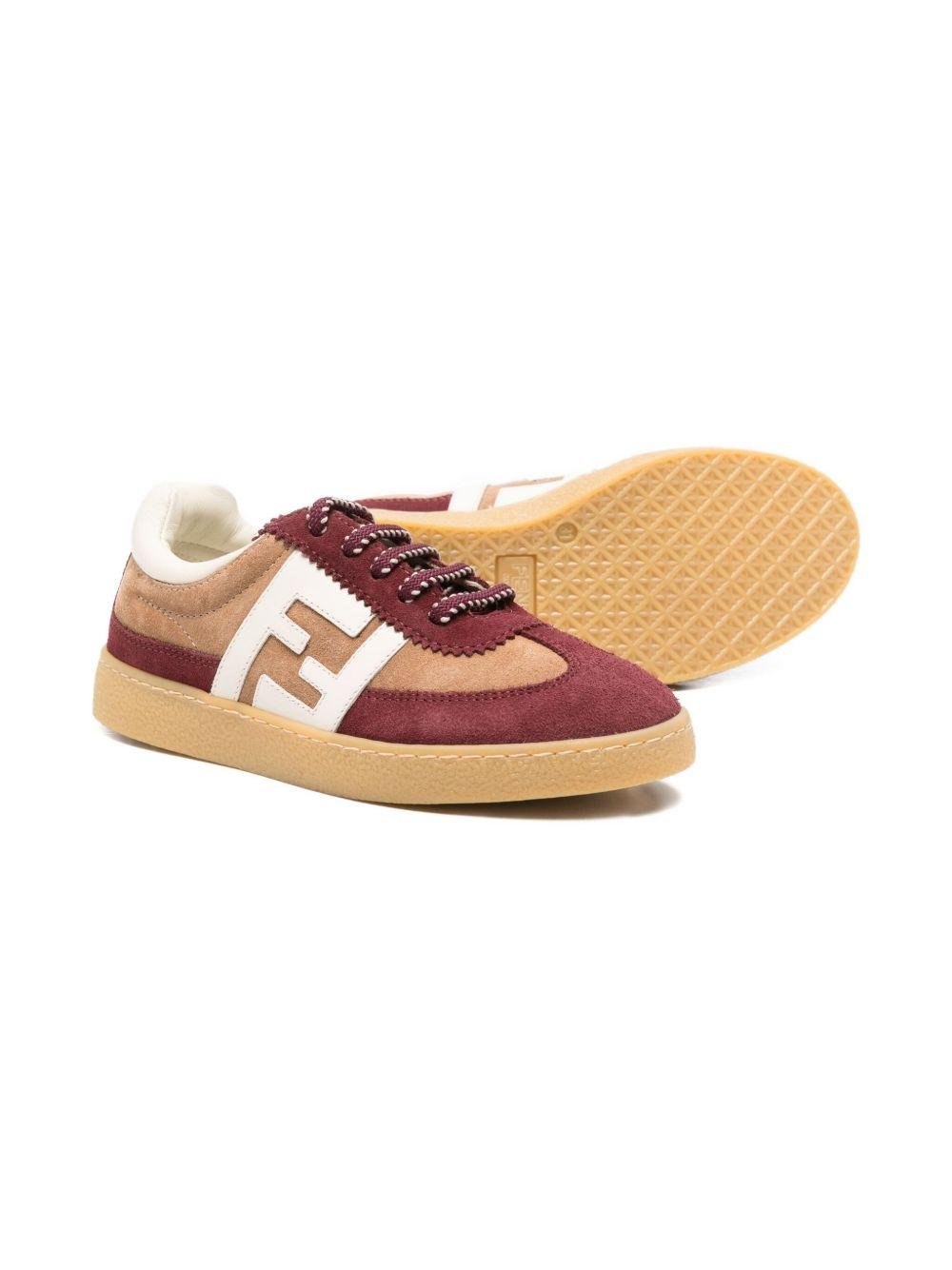Sneakers per bambino Fendi Kids multicolore con chiusura lacci - Rubino Kids