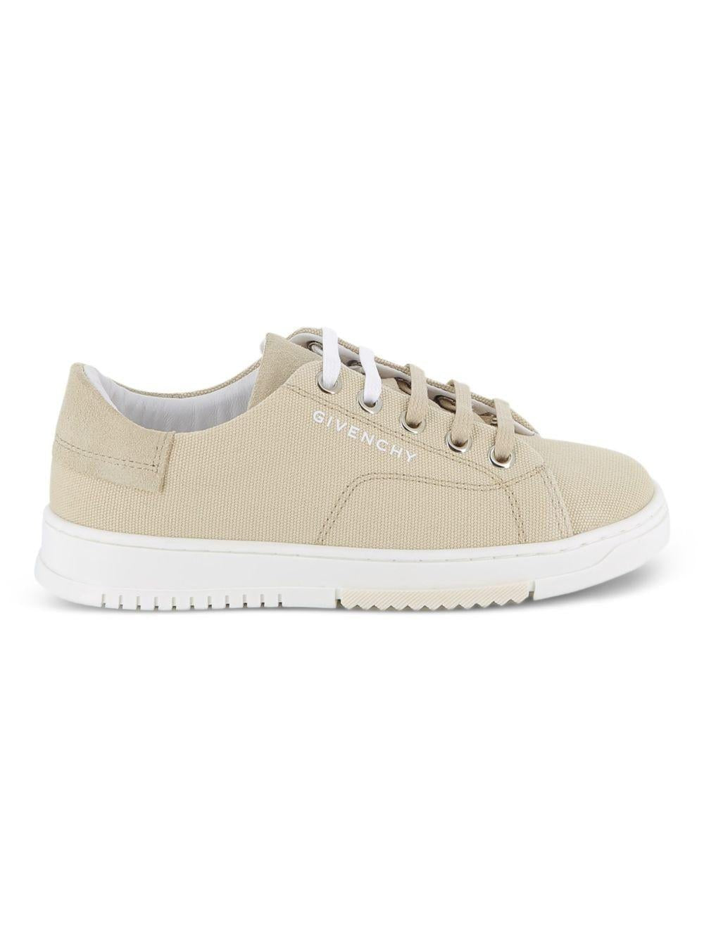 Sneakers per bambino Givenchy Kids beige con logo e lacci - Rubino Kids