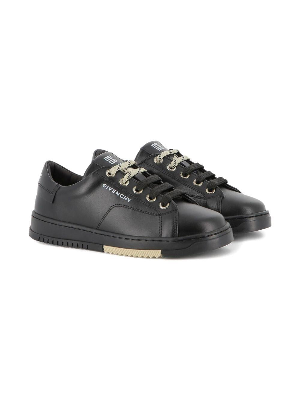 Sneakers per bambino Givenchy Kids nero in pelle - Rubino Kids