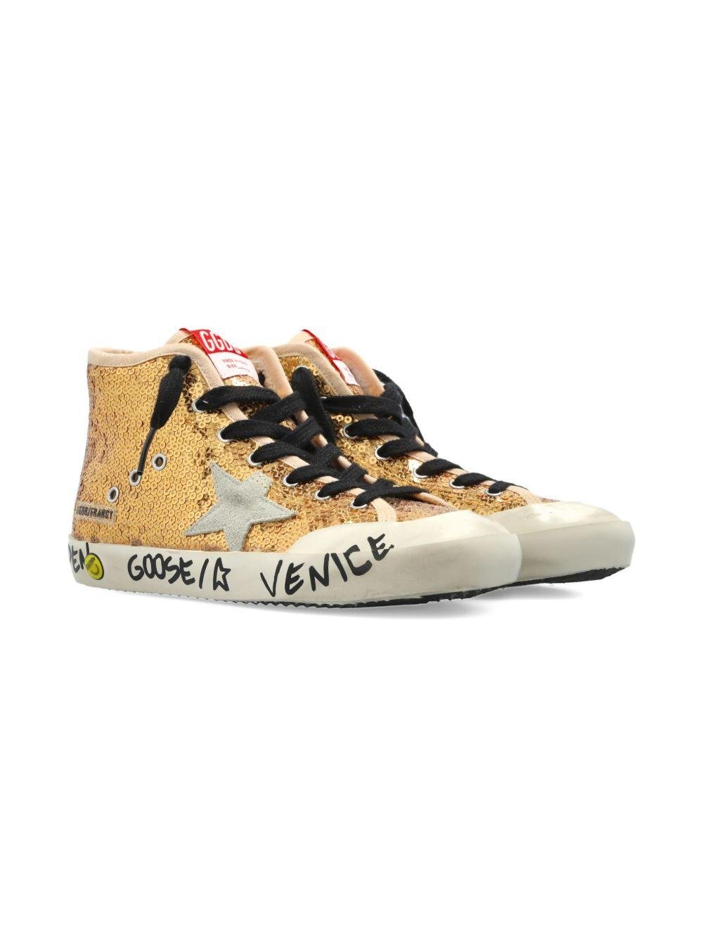 Sneakers per bambino Golden Goose Kids oro con paillettes - Rubino Kids