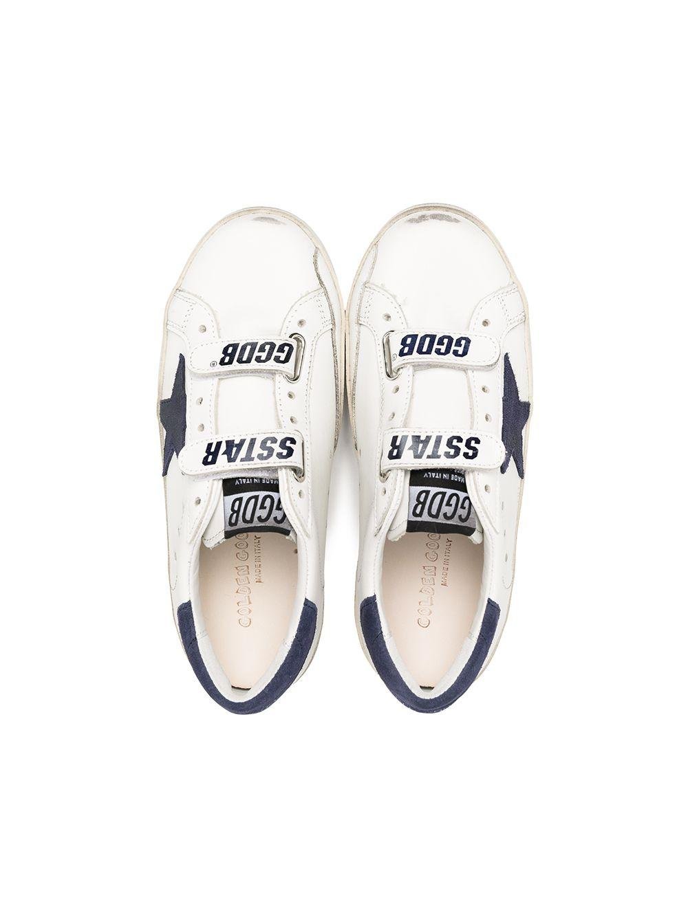 Sneakers per bambino Golden Goose Kids Superstar bianco con applicazione laterale stella - Rubino Kids