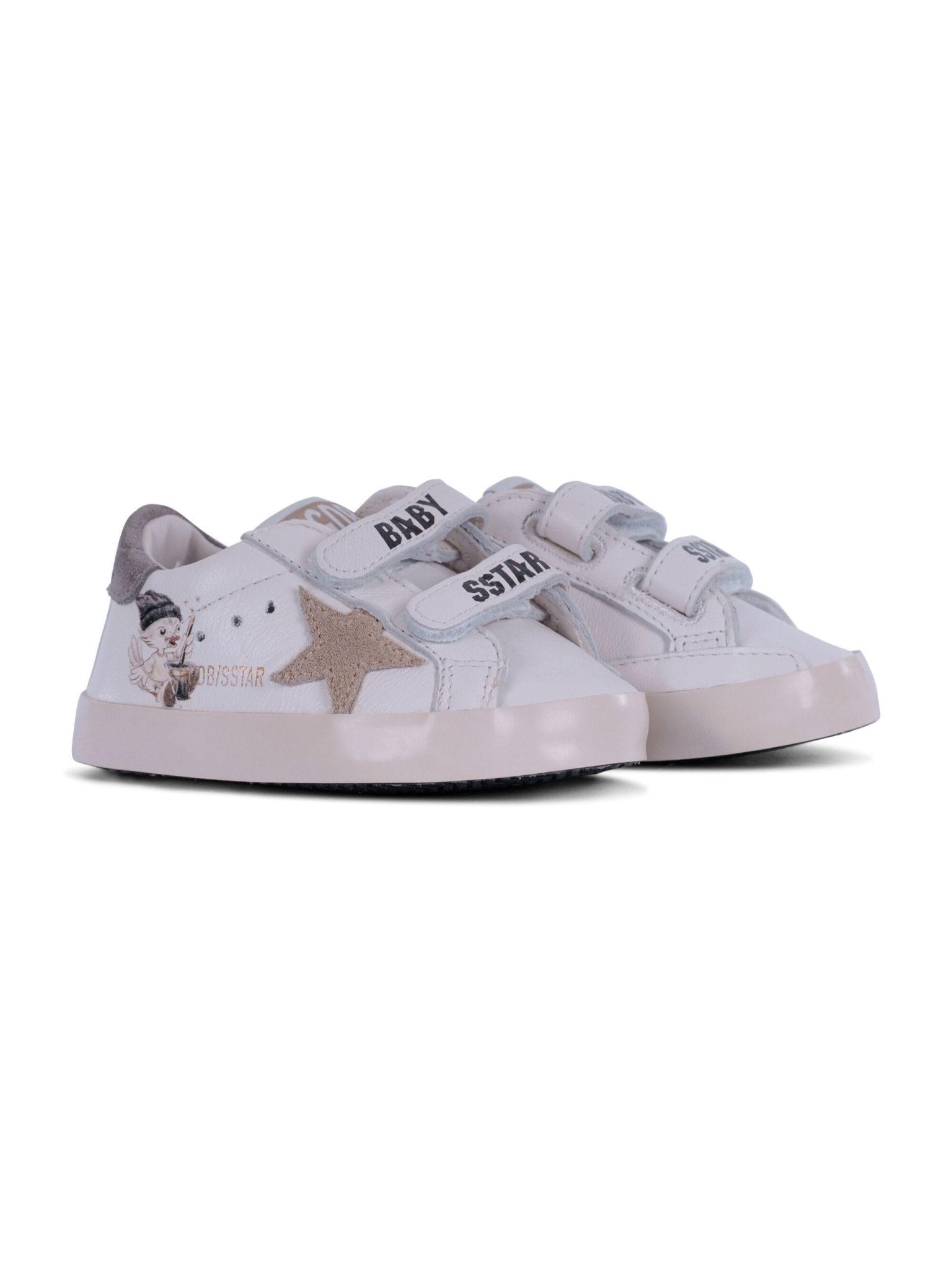 Sneakers per neonati Golden Goose Kids bianche con applicazione stella - Rubino Kids