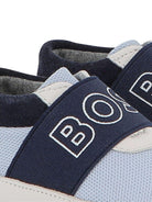 Sneakers per neonato BOSS Kids azzurre con fascia elasticizzata - Rubino Kids