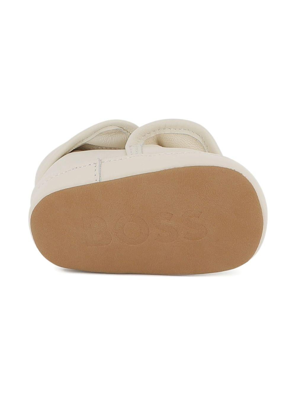 Sneakers per neonato BOSS Kids bianche con fodera in shearling - Rubino Kids