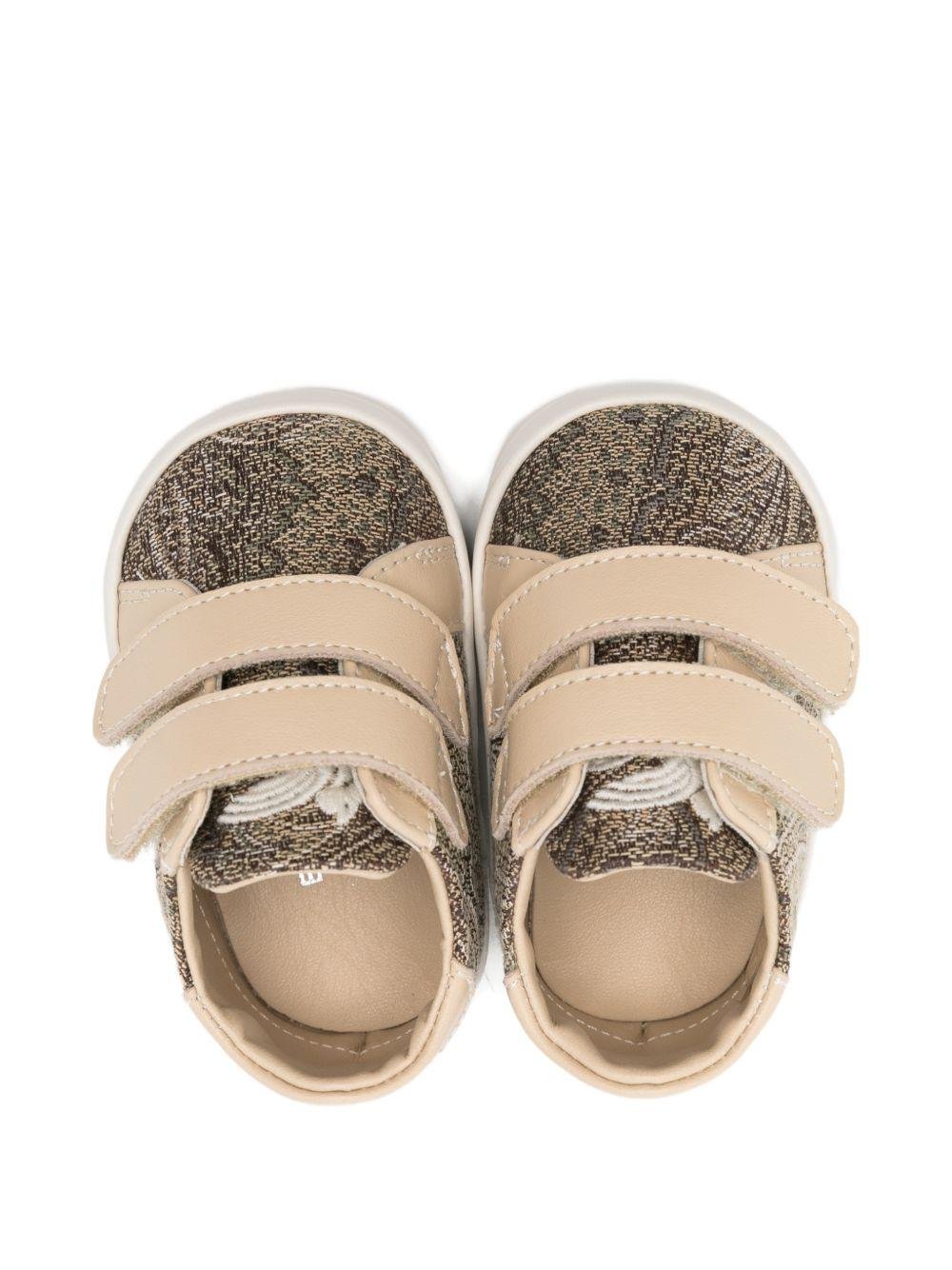 Sneakers per neonato Etro Kids beige con chiusura a strappi - Rubino Kids