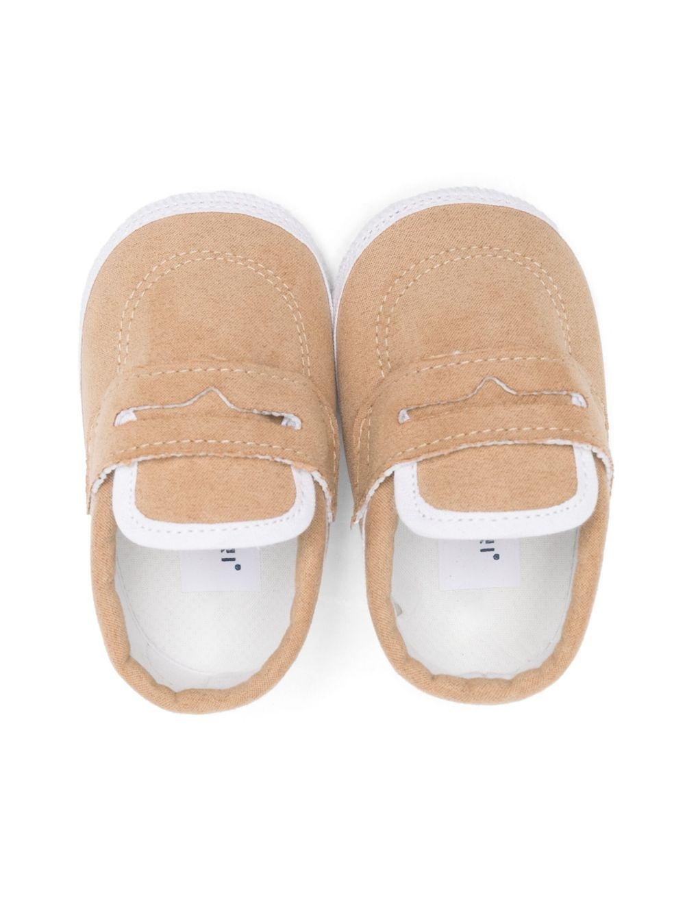 Sneakers primi passi per neonato Colorichiari beige senza lacci - Rubino Kids