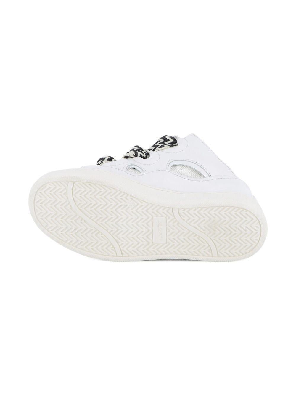 Sneakers Statement per bambini Lanvin Enfant bianche con lacci rossi e neri a contrasto - Rubino Kids
