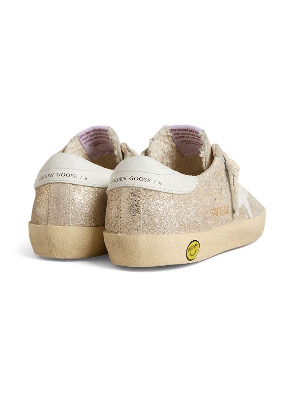 Sneakers Super Star per bambina Golden Goose Kids oro con chiusura frontale con lacci - Rubino Kids