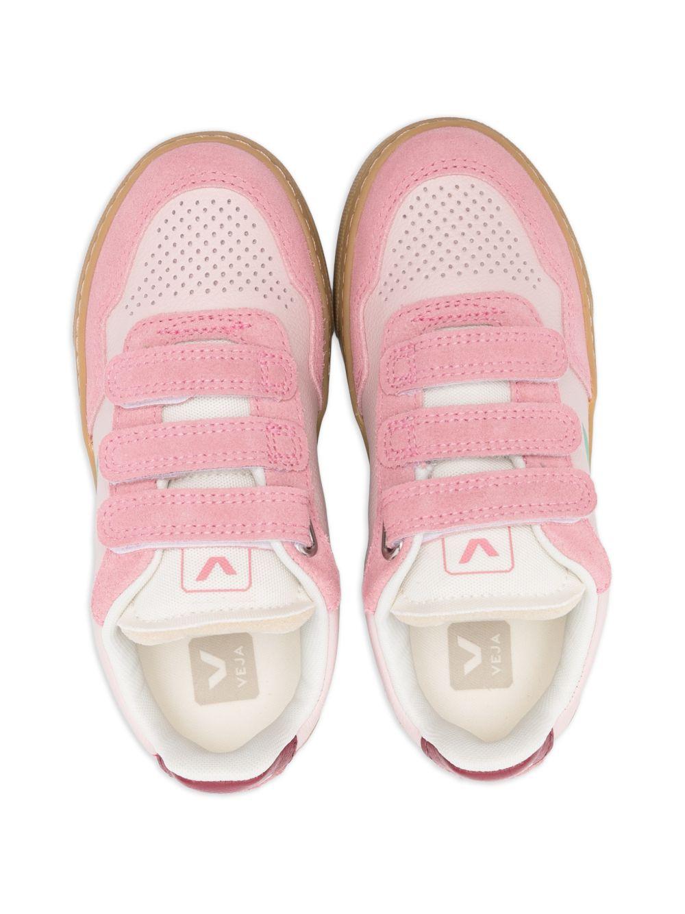 Sneakers V - 10 per bambina Veja Kids rosa con chiusura a strappo - Rubino Kids