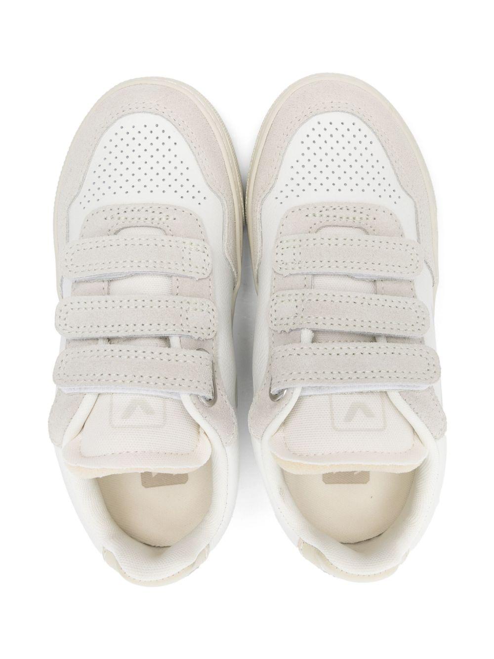 Sneakers V - 90 per bambini VEJA Kids bianco con chiusura frontale a strappo - Rubino Kids