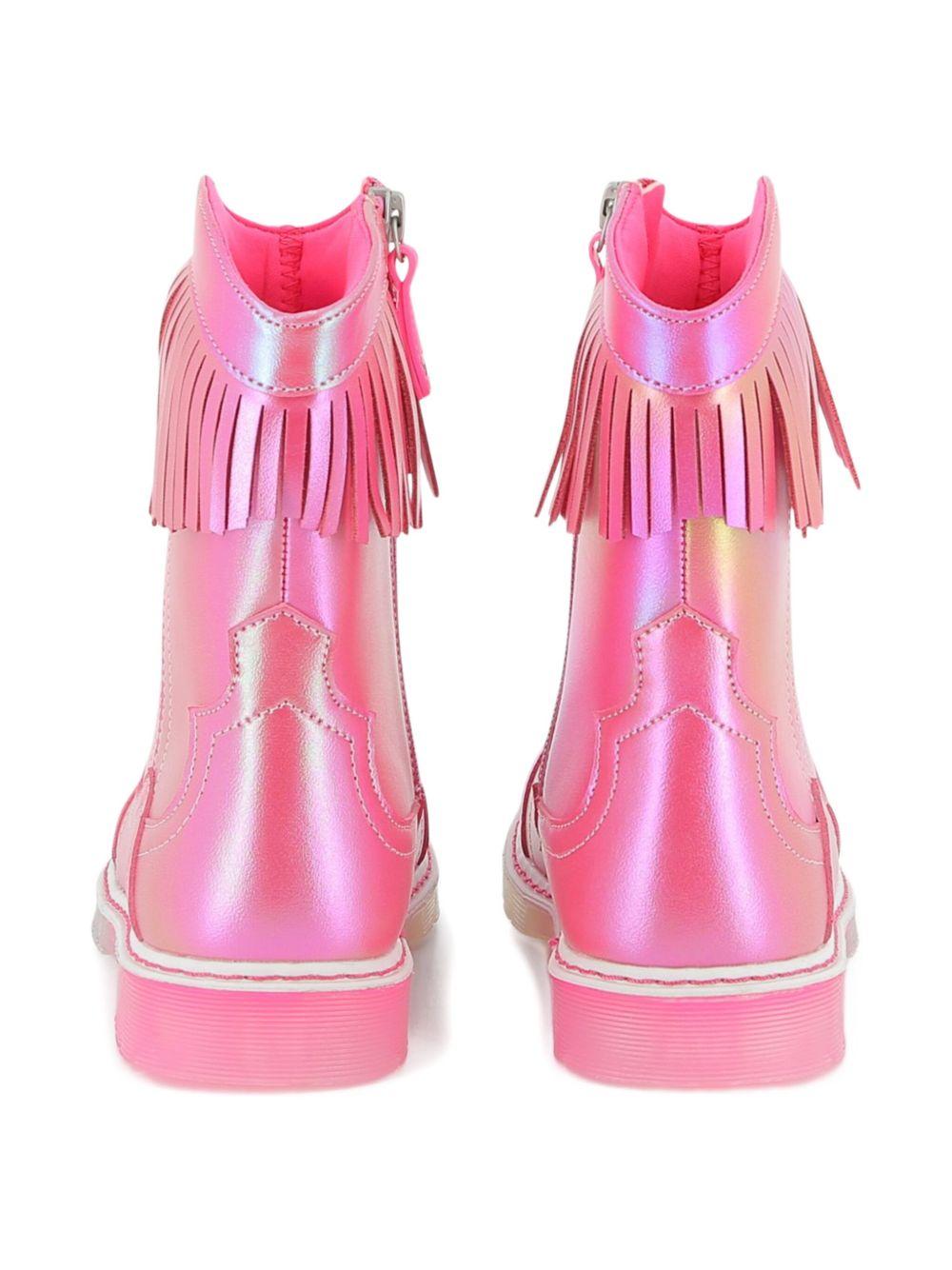 Stivaletti per bambina Billieblush rosa con dettaglio con frange - Rubino Kids