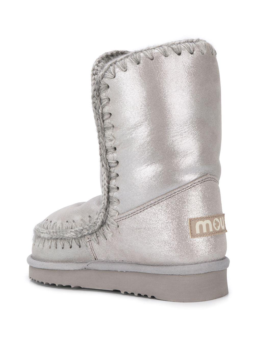 Stivaletti per bambina Mou Kids argento con logo - Rubino Kids