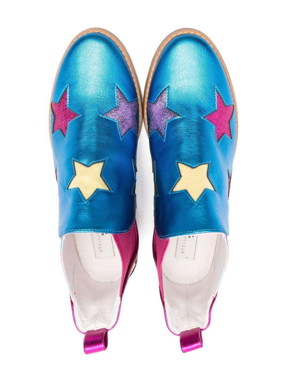 Stivaletti per bambina Stella McCartney Kids blu con decorazioni a stella - Rubino Kids
