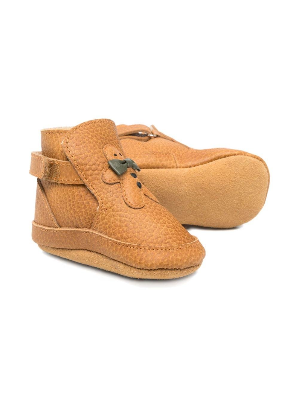 Stivali Aggas per neonato Donsje marroni con applicazione biscotto pan di zenzero - Rubino Kids