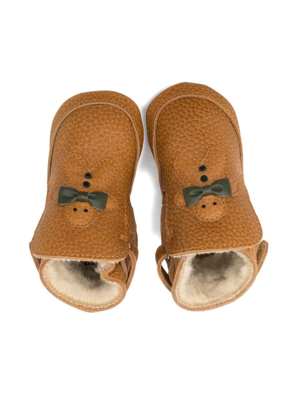 Stivali Aggas per neonato Donsje marroni con applicazione biscotto pan di zenzero - Rubino Kids