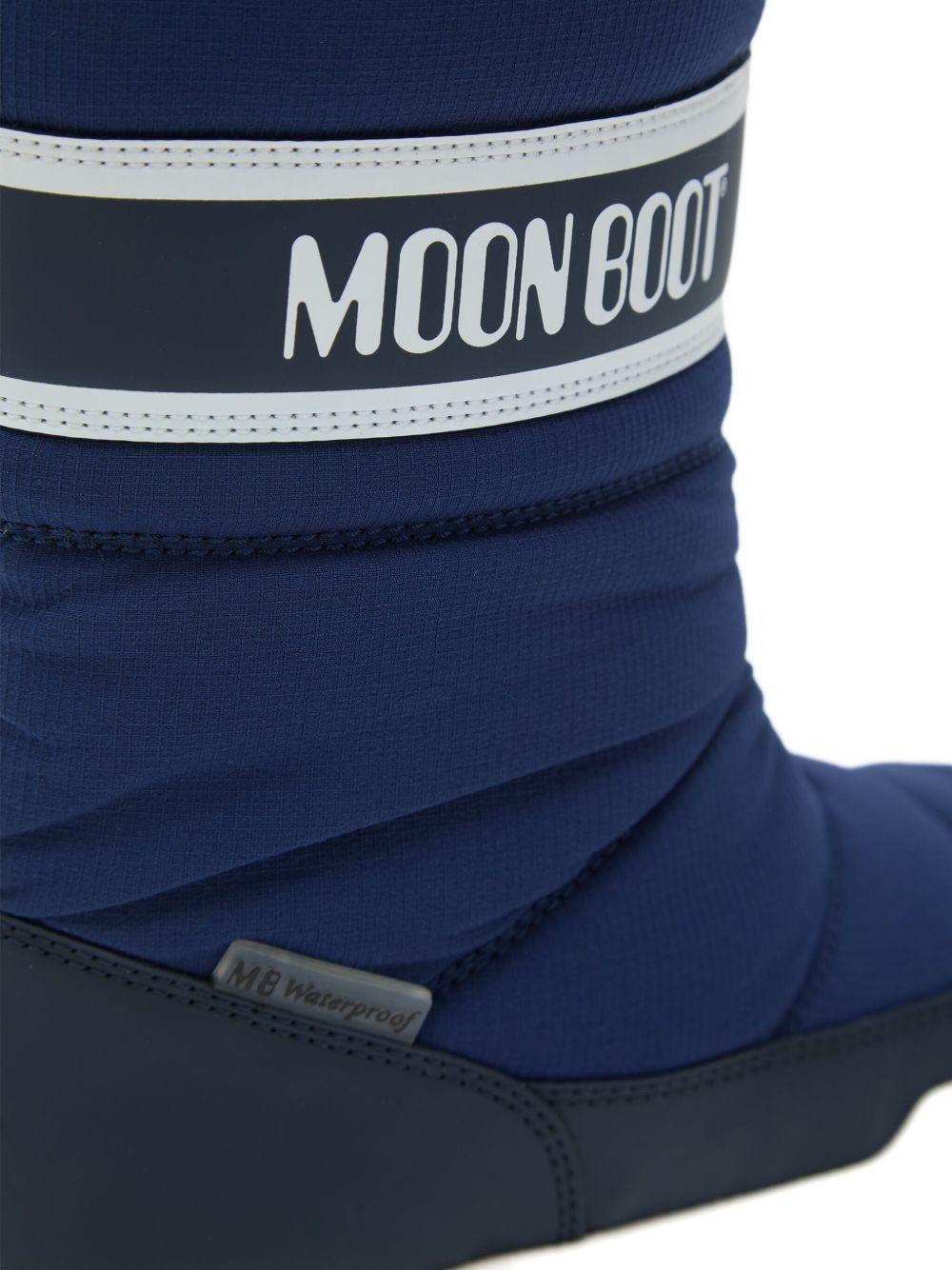 Stivali da neve Park Strap per bambino Moon Boot Kids blu con fascia con logo - Rubino Kids