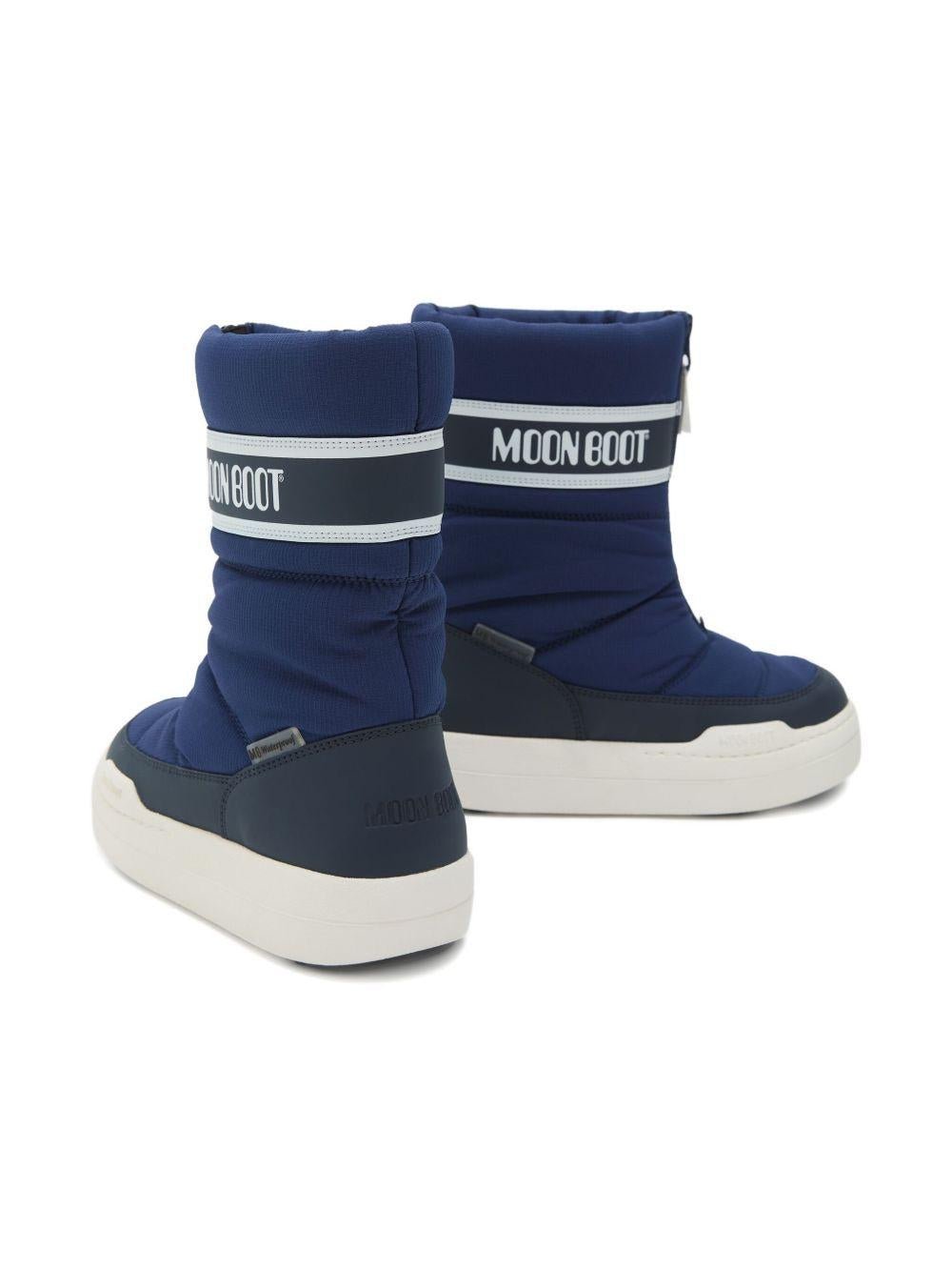 Stivali da neve Park Strap per bambino Moon Boot Kids blu con fascia con logo - Rubino Kids